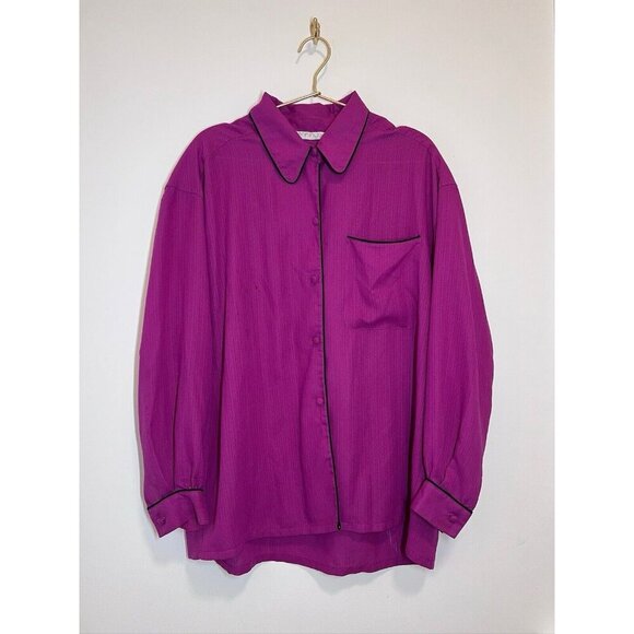 Vintage Jennings Women’s Blouse Pink Button Down 8 - Picture 1 of 10